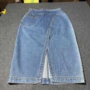 VTG 90s Hemisphere Denim Maxi Skirt Size 14 (29x33) Western Indie Retro